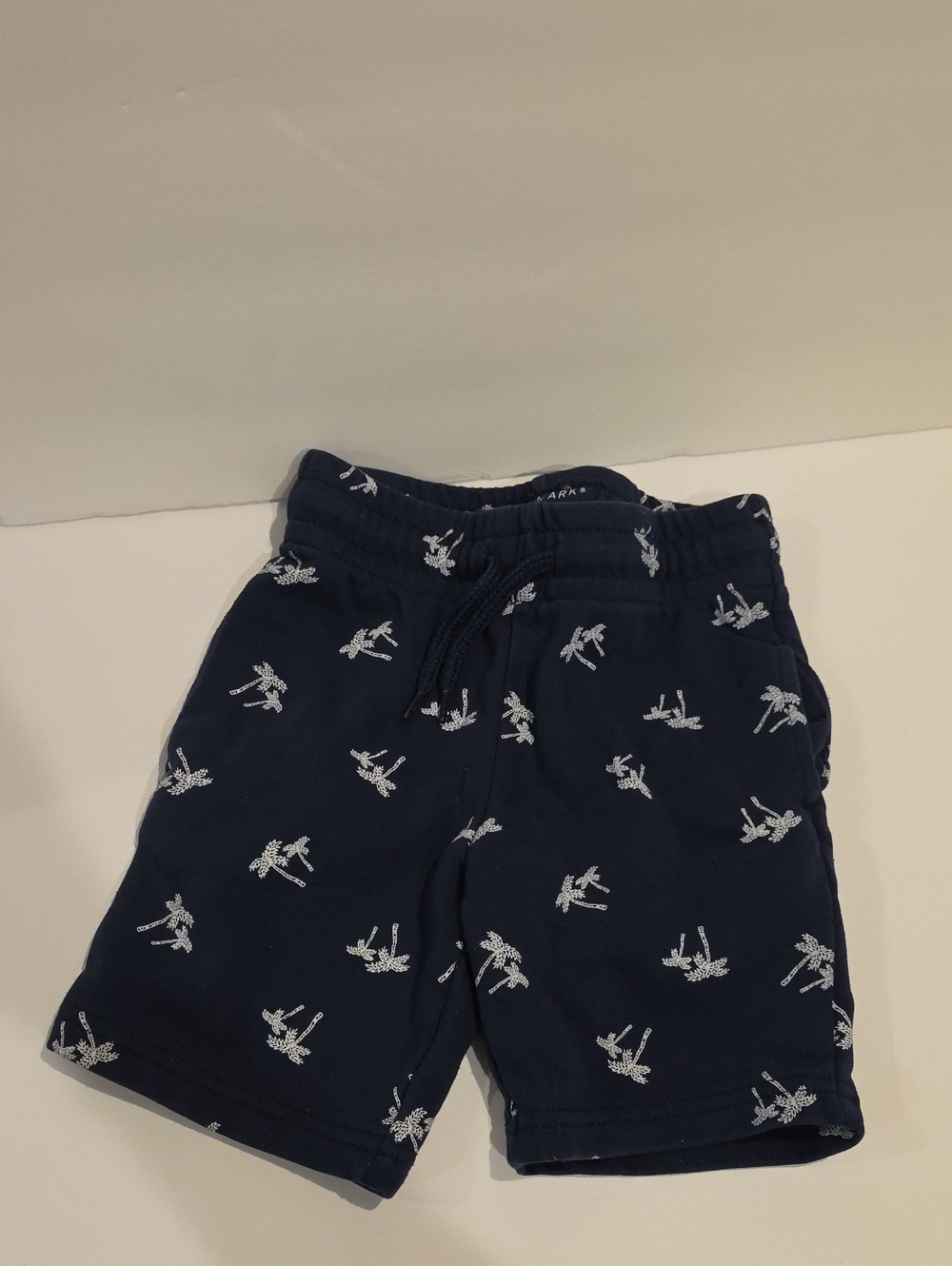 Primark 2-3 Year 98cm Navy Palm Tree Print Kids Pull-On Shorts